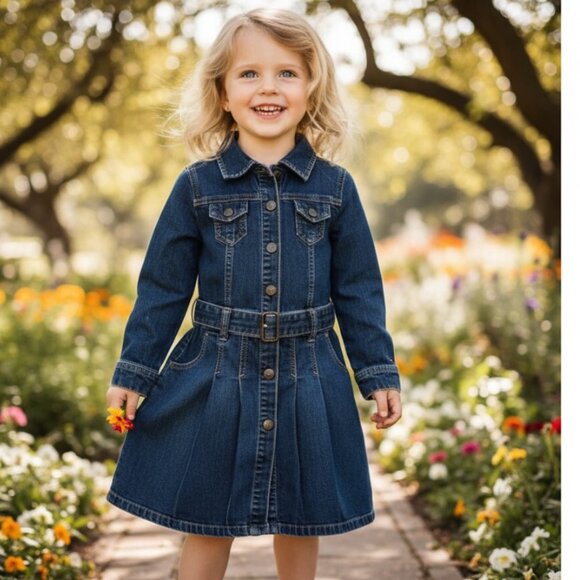 Tommy Hilfiger Classic Denim Dress Girls size 6 - Picture 1 of 10